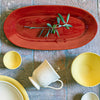 Vietri Cucina Fresca Narrow Oval Platter - Paprika