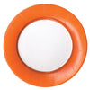 Caspari Linen Border Paper Dinner Plates in Deep Orange - 8 Per Package