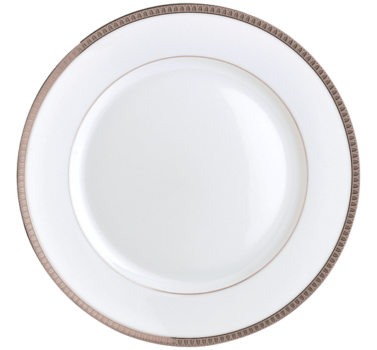 Christofle Malmaison Dinnerware: Dinner Plate, Porcelain Platinum-Finish