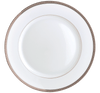 Christofle Malmaison Dinnerware: Dinner Plate, Porcelain Platinum-Finish
