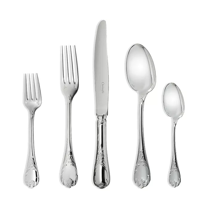 Christofle Marly Flatware: 5-Piece Set, Silver-Plated