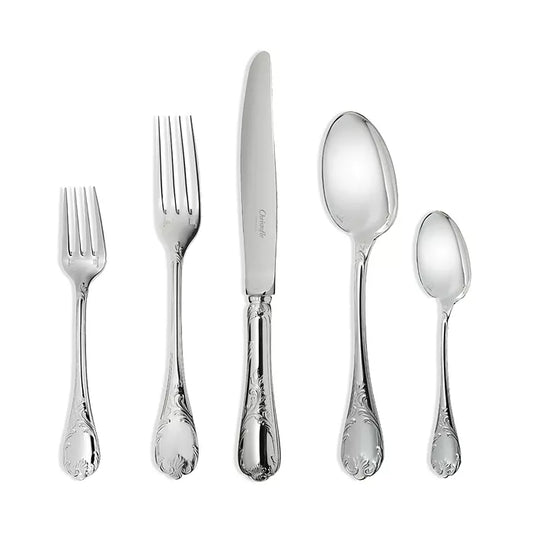 Christofle Marly Flatware: 5-Piece Set, Silver-Plated