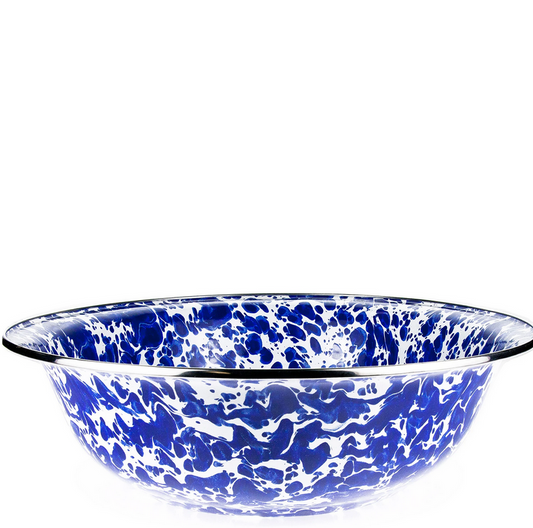 Golden Rabbit Cobalt Swirl Serving Bowl