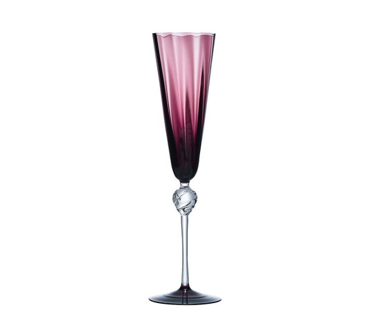Kim Seybert Glass: Daphne Flute in Amethyst, Set of 4
