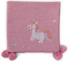 Darzzi Unicorn Cotton Knitted Baby Blanket Pink