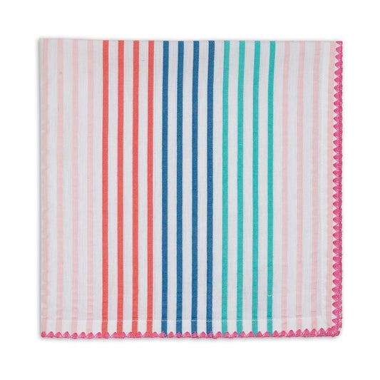 Design Imports Easter Seersucker Stripe Embellished Napkin