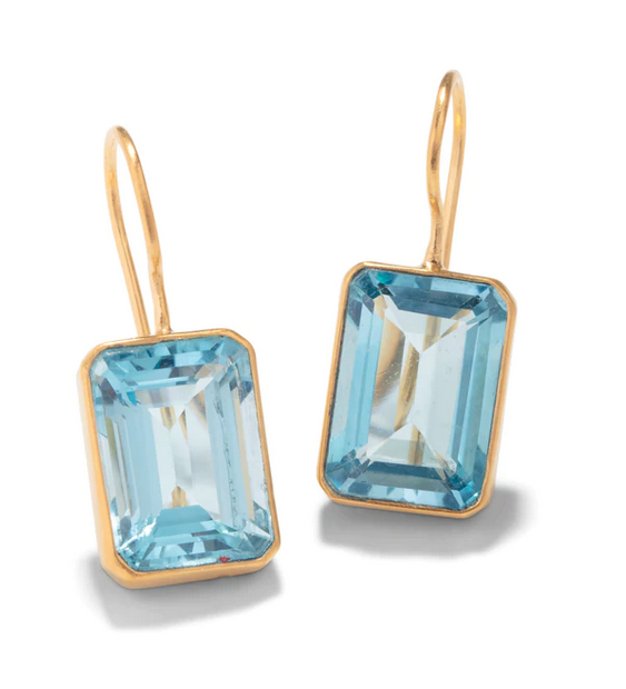 Dina Mackney Designs Earrings - Brazilian Blue Topaz