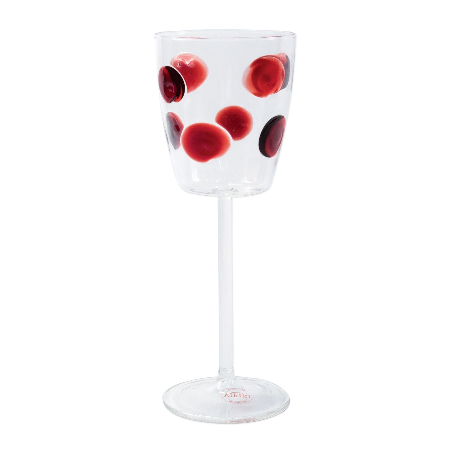 Vietri Drop Wine Glass - Red