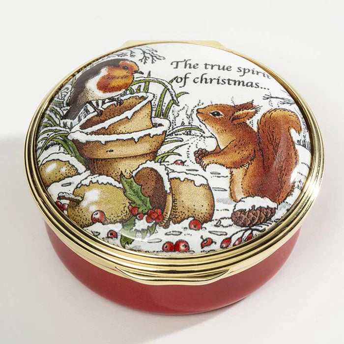 Halcyon Days Enamel Box - Woodland Snow