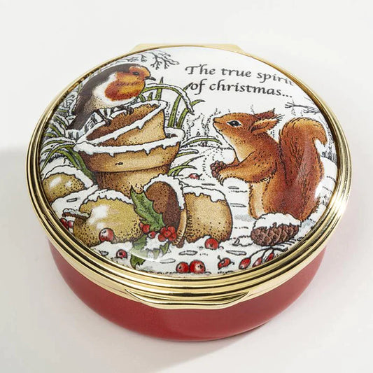 Halcyon Days Enamel Box - Woodland Snow