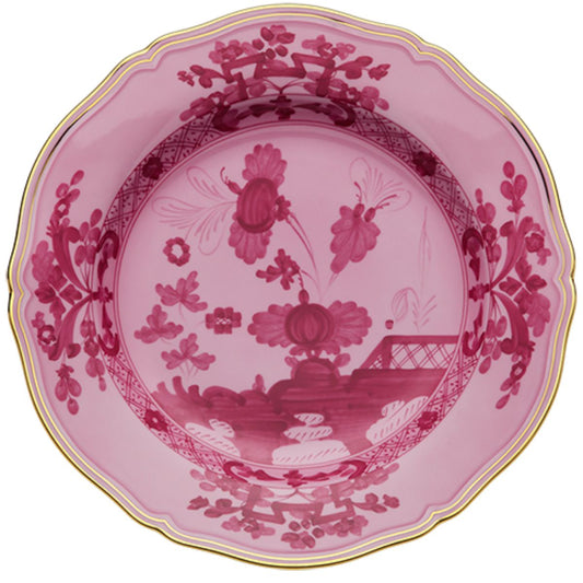 Ginori 1735 Oriente Italiano Charger Plate with Gold Trim - Porpora (Mauve)
