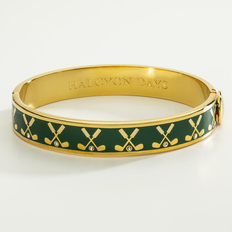Halcyon Days Bangle - Golf Club - Emerald