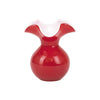Vietri Hibiscus Glass Bud Vase - Red