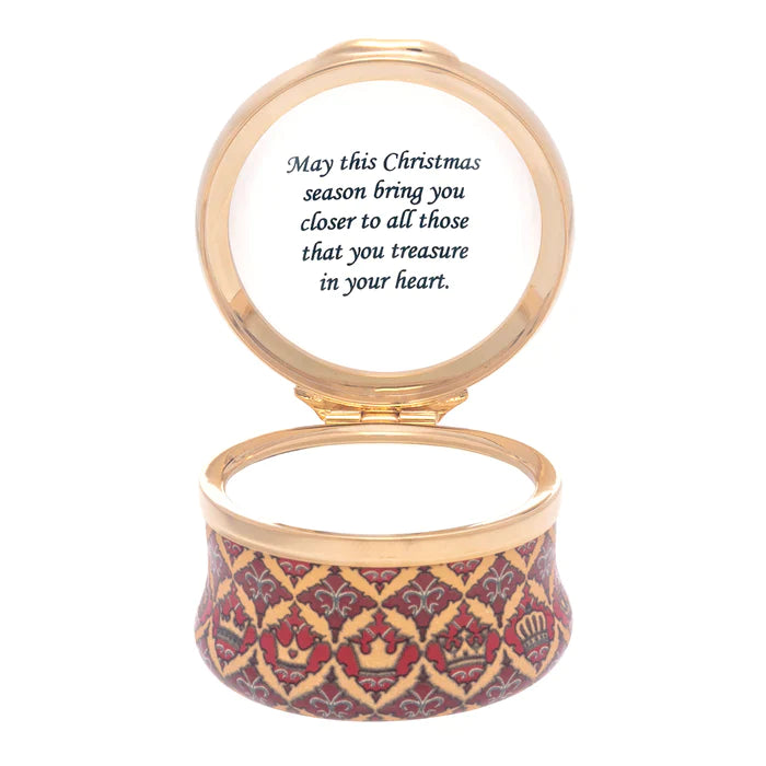 Halcyon Days Enamel Box - Merry Wreath