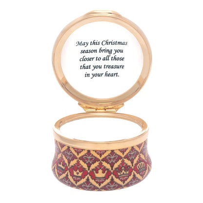 Halcyon Days Enamel Box - Merry Wreath