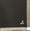Design Imports Simple Bee Black Embroidered Cloth Napkin