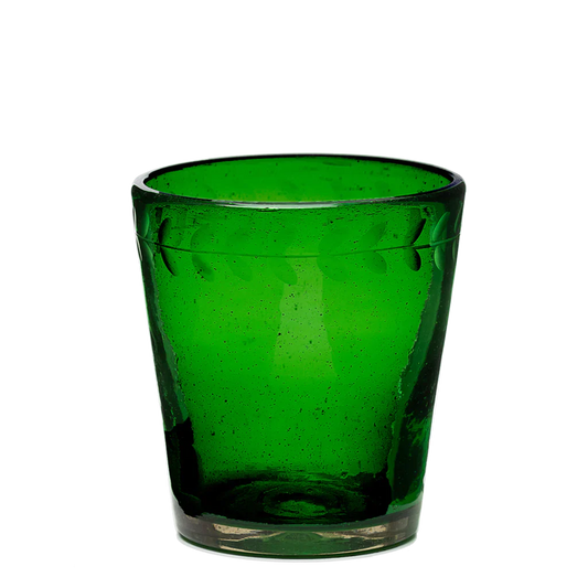 Jan Barboglio Hierbabuena Copa w/Laurel Etching DOF - Green