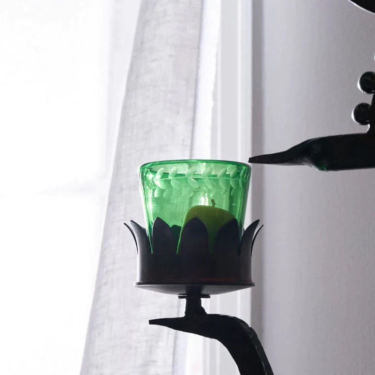 Jan Barboglio Hierbabuena Copa w/Laurel Etching DOF - Green