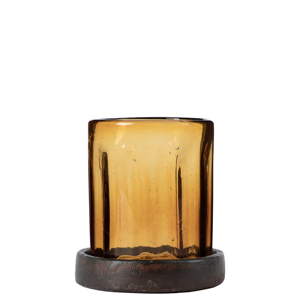 Jan Barboglio Vicente Vaso w/Coaster - Saffron