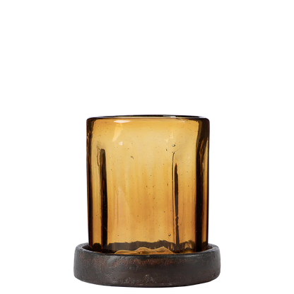 Jan Barboglio Vicente Vaso w/Coaster - Saffron