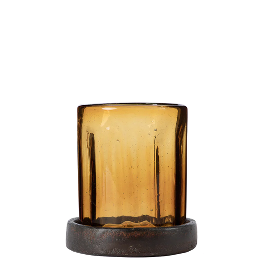 Jan Barboglio Vicente Vaso w/Coaster - Saffron