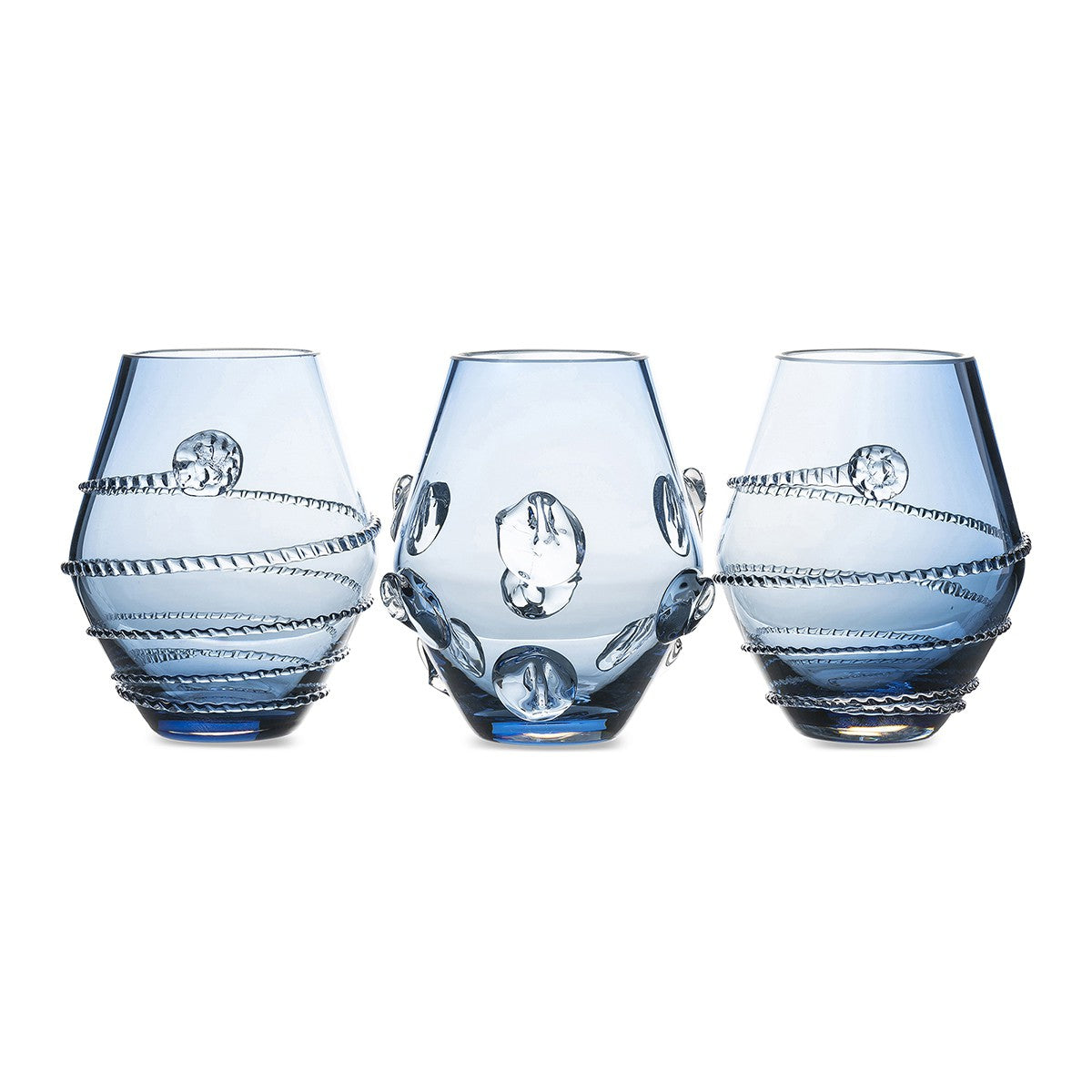 Juliska Heritage Gallerie Assorted Mini Vase Trio in Blue