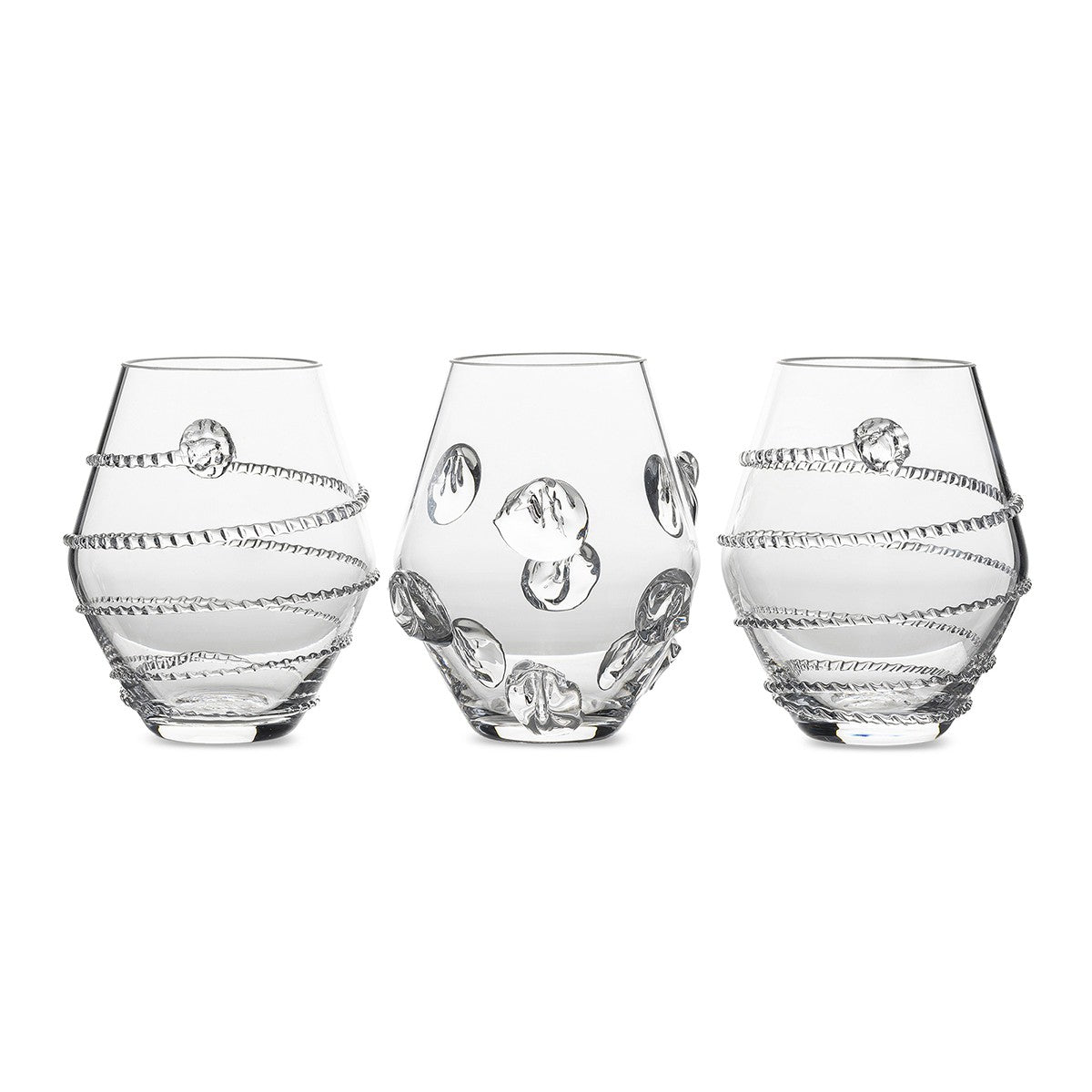 Juliska Heritage Gallerie Assorted Mini Vase Trio in Clear