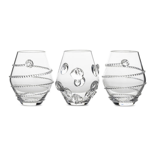 Juliska Heritage Gallerie Assorted Mini Vase Trio in Clear