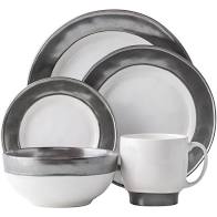 Juliska Emerson 5 Piece Place Setting - White/Pewter