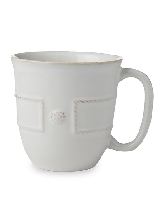 Juliska Berry & Thread French Panel Mug Whitewash