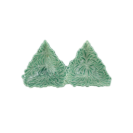 Vietri Lastra Holiday Figural Tree - Two Part Server