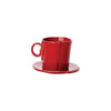 Vietri Lastra Red - Espresso Cup and Saucer