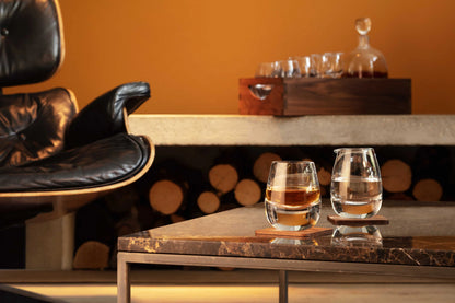 LSA Whisky Islay Tumbler & Walnut Coaster Set of 2
