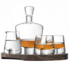 LSA Whisky Connoisseur Decanter Set & Walnut Cork Serving Tray