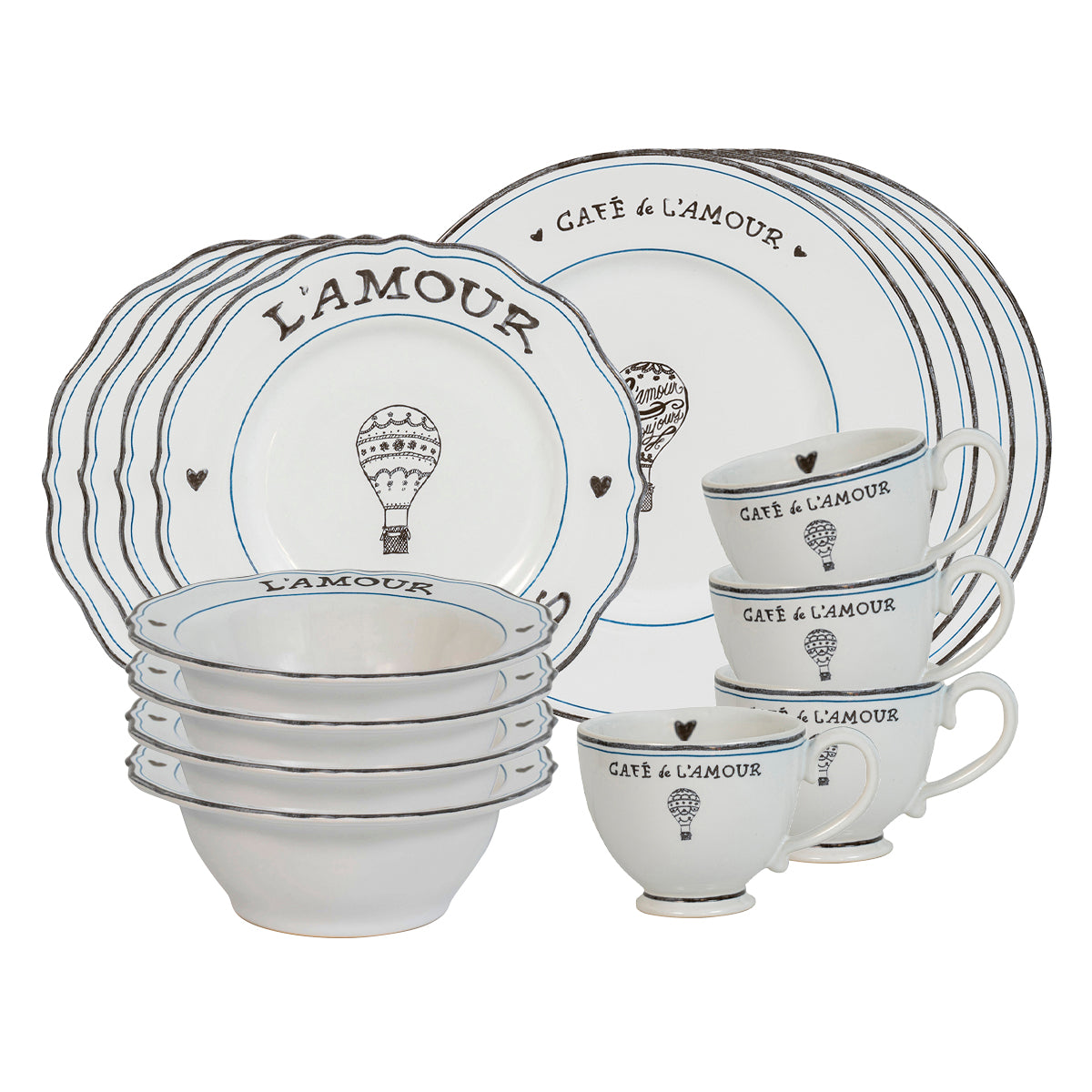 Juliska L'Amour Toujours 16 Piece Place Setting