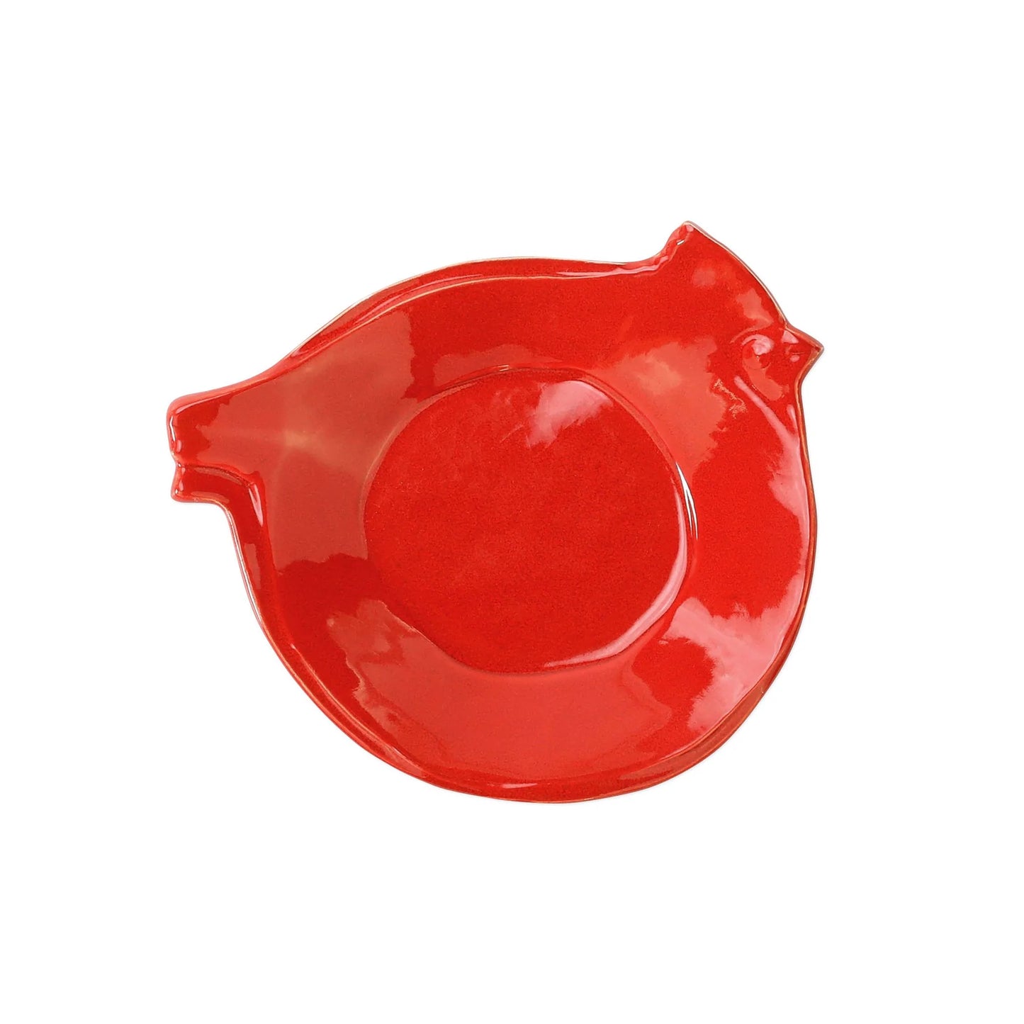 Vietri Lastra Holiday - Figural Red Bird - Canape Plate