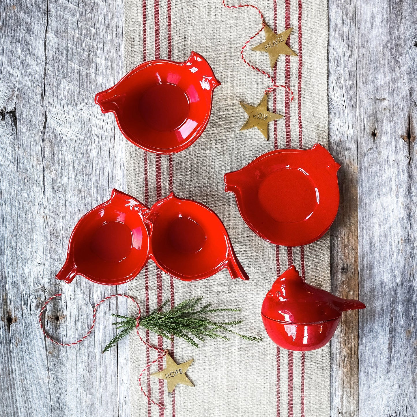 Vietri Lastra Holiday - Figural Red Bird - Canape Plate