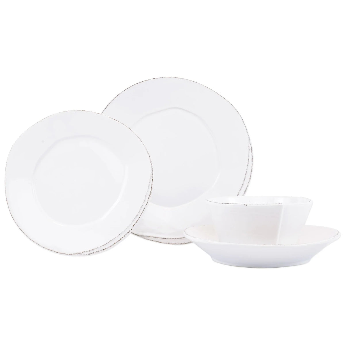 Vietri Lastra White Four-Piece Place Setting