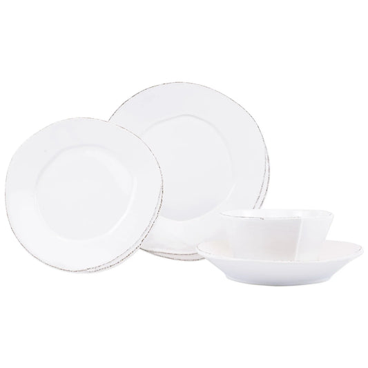 Vietri Lastra White Four-Piece Place Setting
