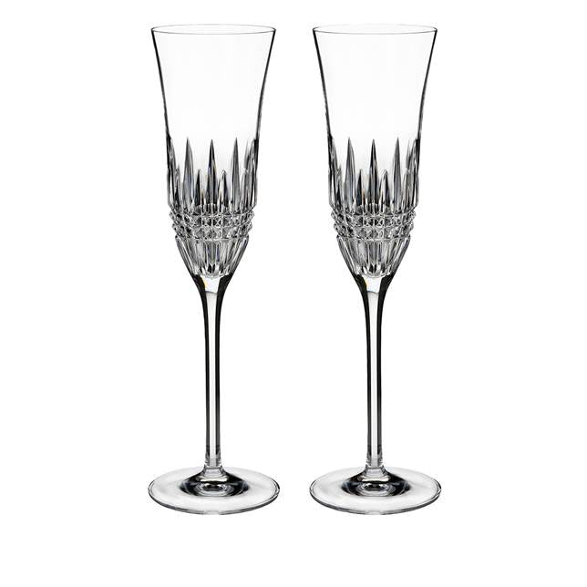 Waterford Lismore Diamond Essence Champagne Flutes, Set of 2