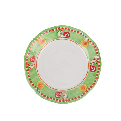 Vietri Melamine: Campagna Gallina (Rooster) Salad Plate