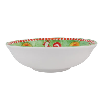 Vietri Melamine: Campagna Gallina (Rooster) Large Serving Bowl