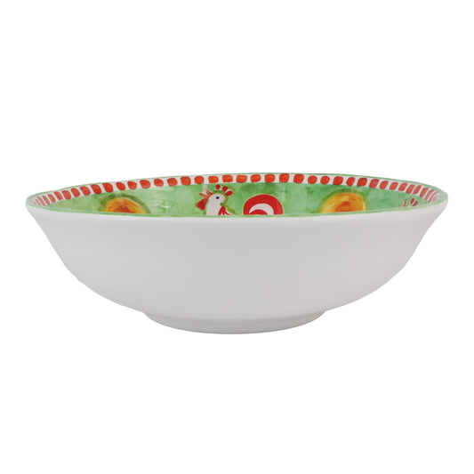 Vietri Melamine: Campagna Gallina (Rooster) Large Serving Bowl