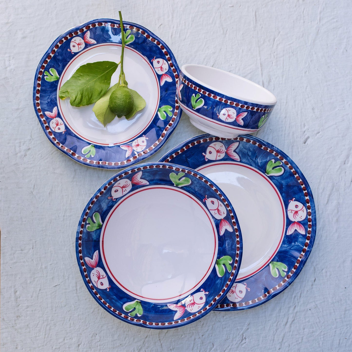 Vietri Melamine: Campagna Pesce (Fish) Pasta Bowl