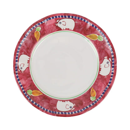 Vietri Melamine: Campagna Porco (Pig) Dinner Plate