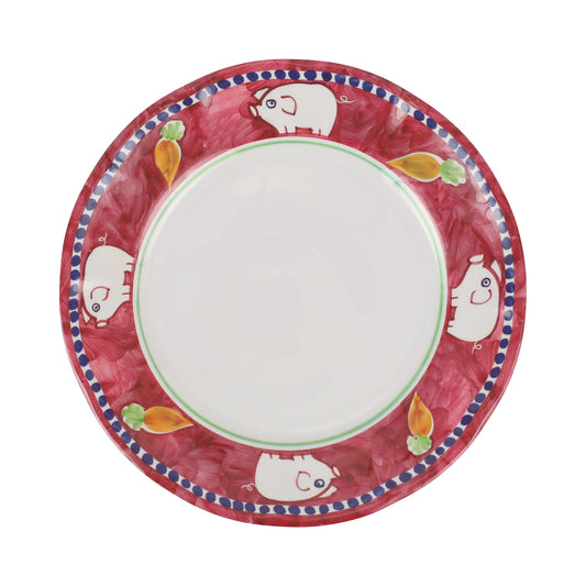 Vietri Melamine: Campagna Porco (Pig) Dinner Plate