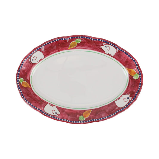 Vietri Melamine: Campagna Porco (Pig) Oval Platter