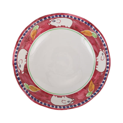 Vietri Melamine: Campagna Porco (Pig) Large Serving Bowl