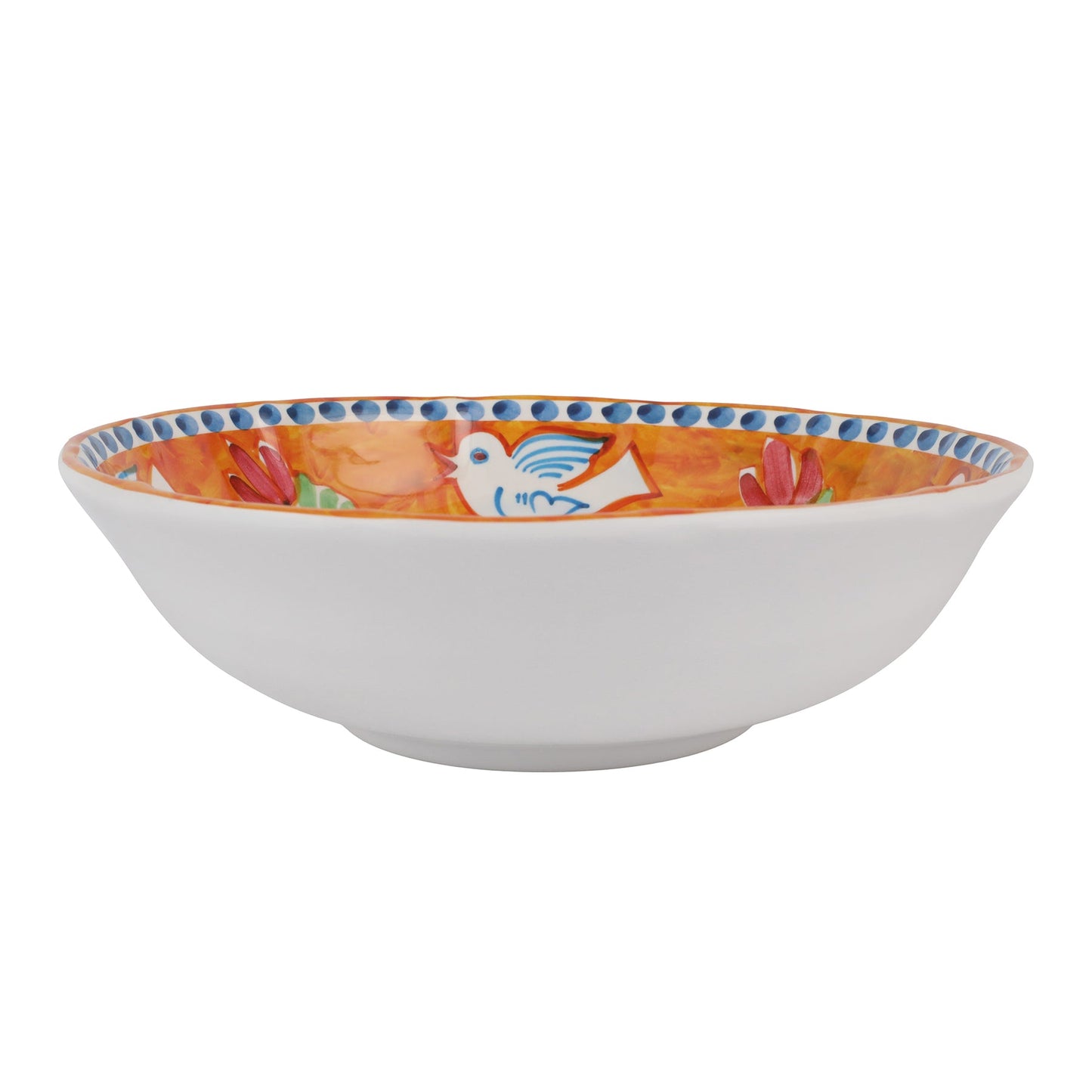 Vietri Melamine: Campagna Uccello (Bird)  Large Serving Bowl