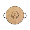 Maple Leaf 18 inch Lazy Susan Cheese Board with Handles Personalized